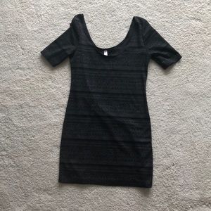 Large black and gray dress